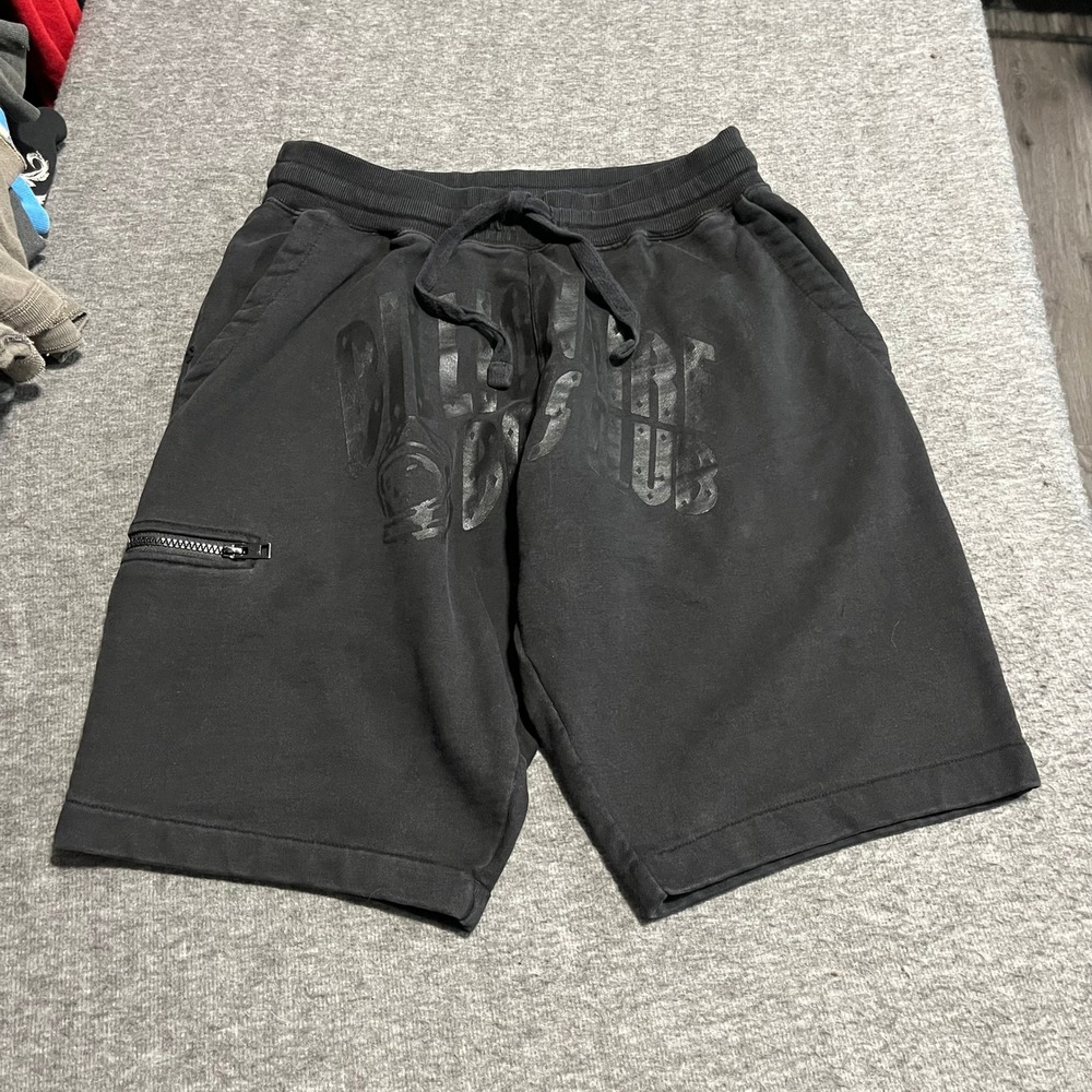 Billionaire Boys Club BBC Arch Logo Sweat Shorts Black Mens Size M